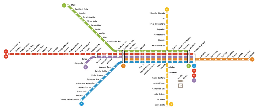 Mapa Metro Porto