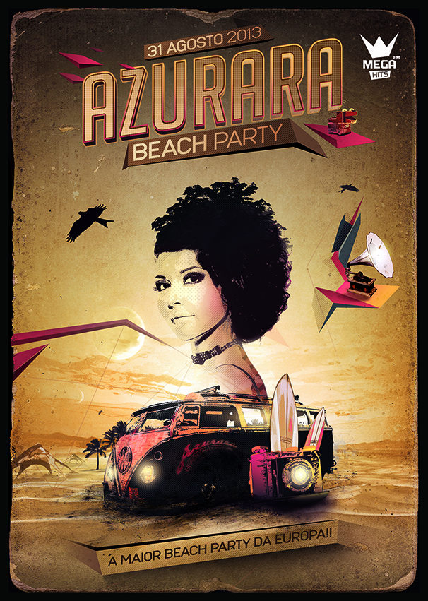 Cartaz AZURARA BEACH PARTY front