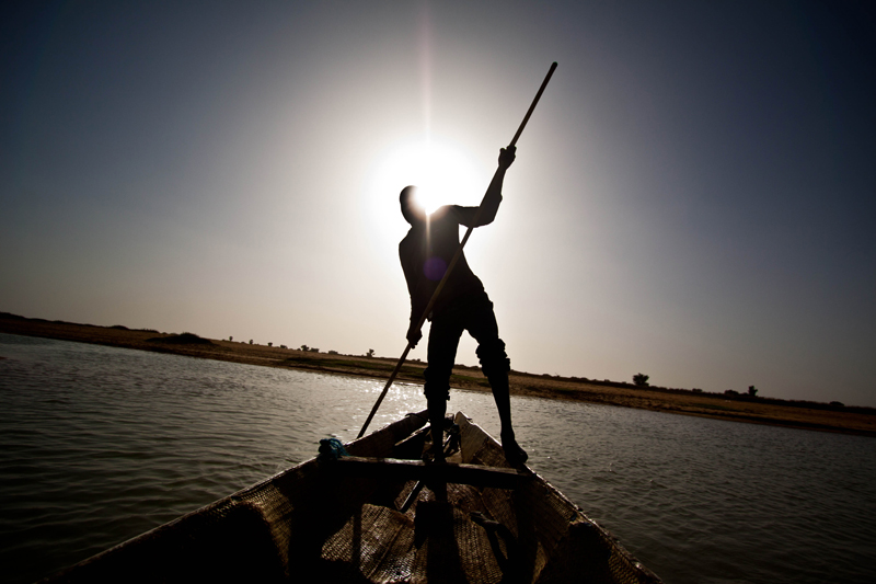 Na aldeia pescatória do rio Níger, que fica antes de Mopti
