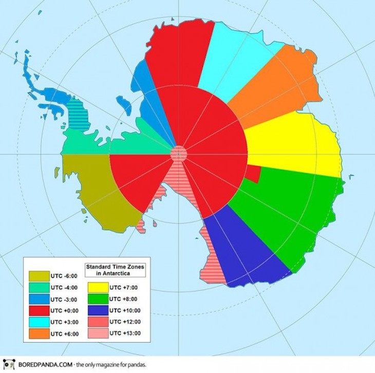 Fusos horários da Antártida