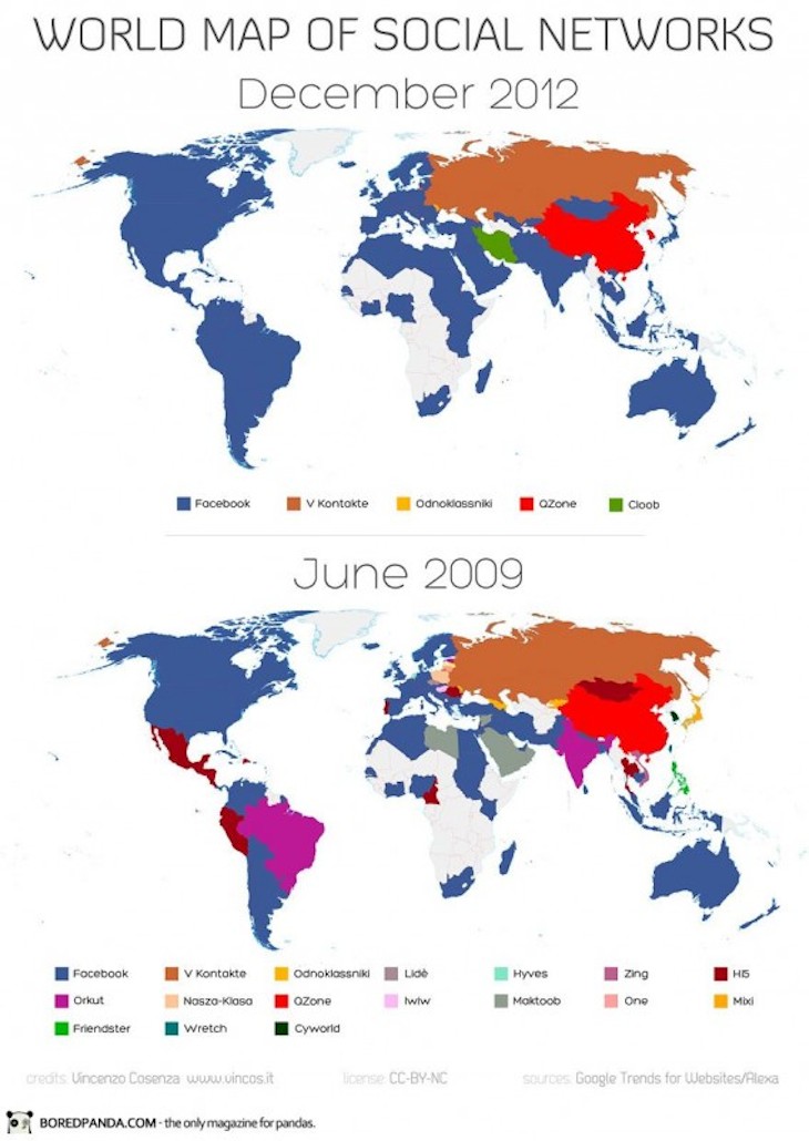 Mapa das redes sociais