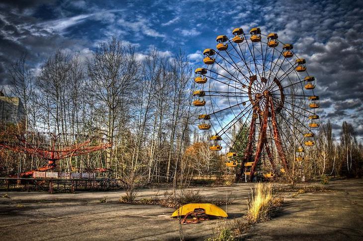 Chernobyl, a cidade de Pripyat, na Ucrânia