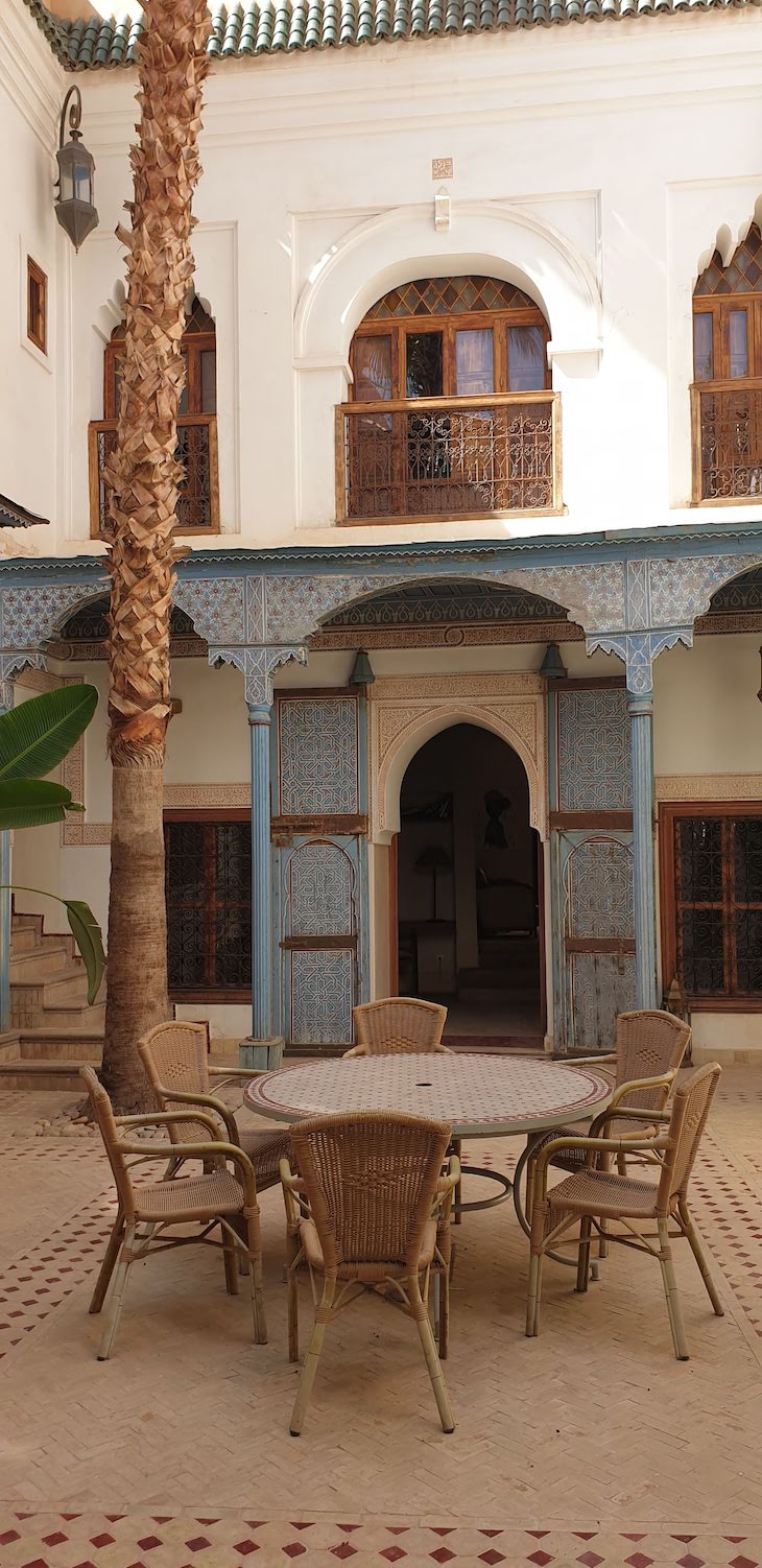 Páteo do Riad Slitine - Marraquexe - Marrocos © Viaje Comigo