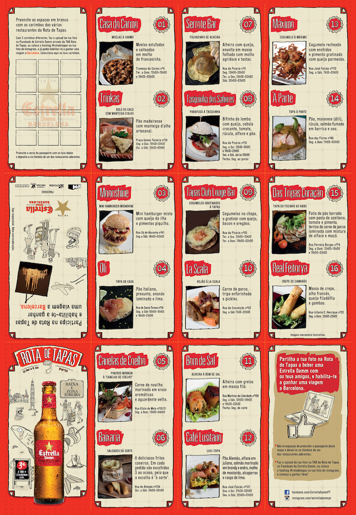 Mapa Rota de Tapas Porto