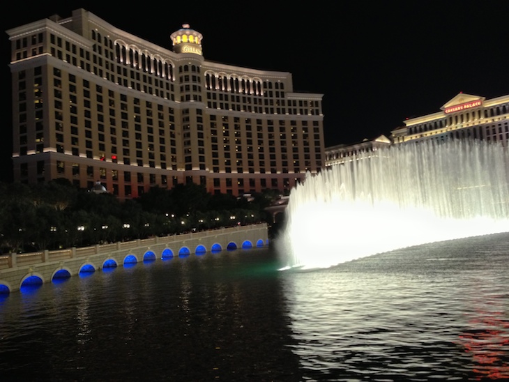 Belagio à noite, Las Vegas