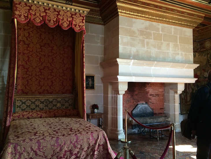  O Quarto de Gabriela d'Estrées, no Castelo de Chenonceau