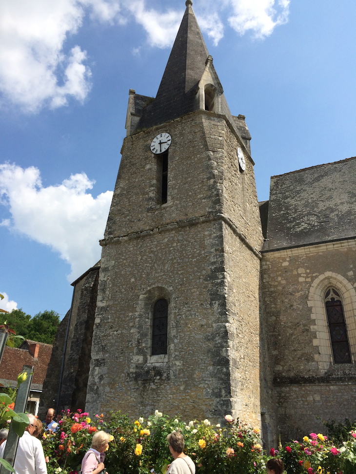 Igreja, Festival de Rosas de Chédigny, França 