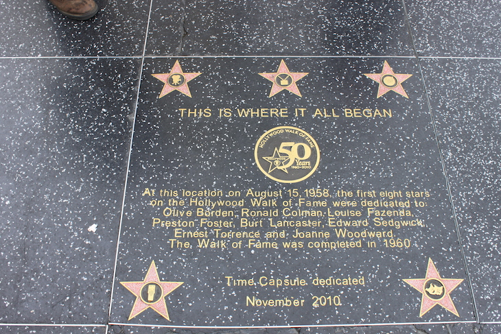 Primeira estrela de Hollywood Boulevard