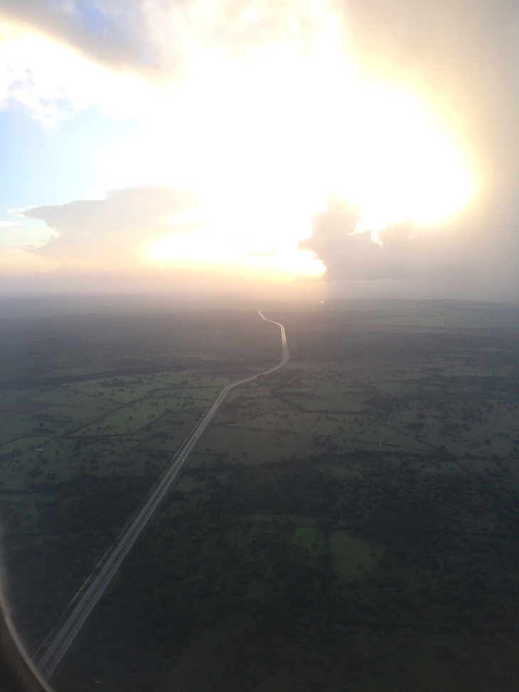 Chegada: Vista para a República Dominicana