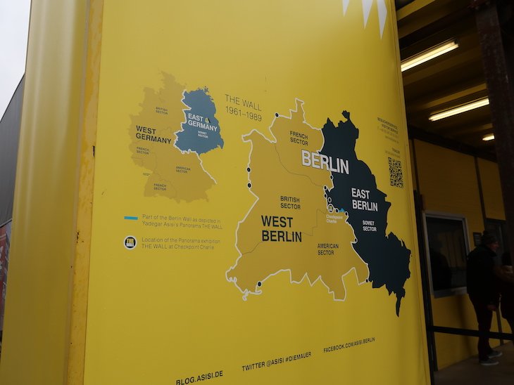 Mapa de Berlim dividido - Alemanha © Viaje Comigo
