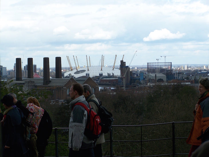 Greenwich com vista para o The O2 - onde se realizam grandes espetáculos