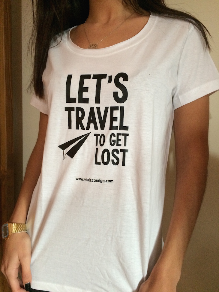 T-shirt branca Viaje Comigo - brevemente disponível