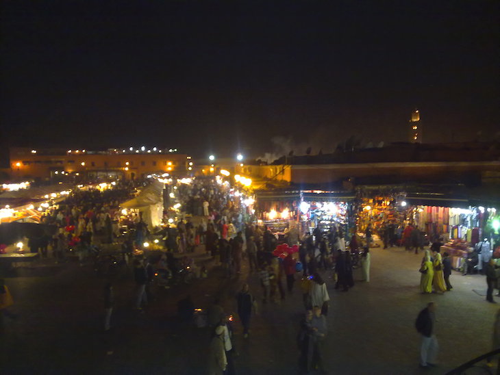 Praça Djemaa El Fna à noite, Marraquexe