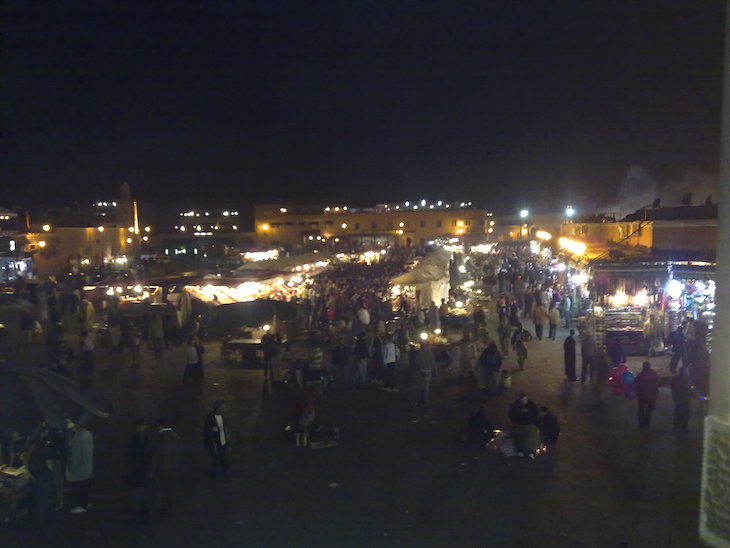 Praça Djemaa El Fna à noite, Marraquexe