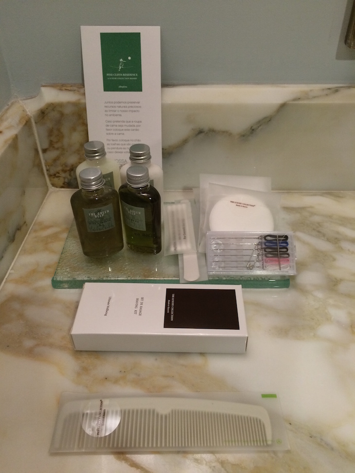 Produtos higiene no Pine Cliffs Resort, Sheraton Algarve