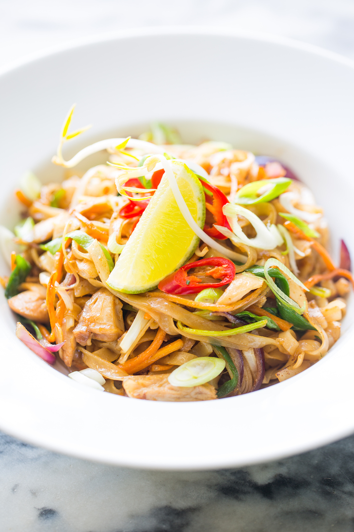 Thai noodles Galinha - Chiken All Around do Chef Miguel Laffan