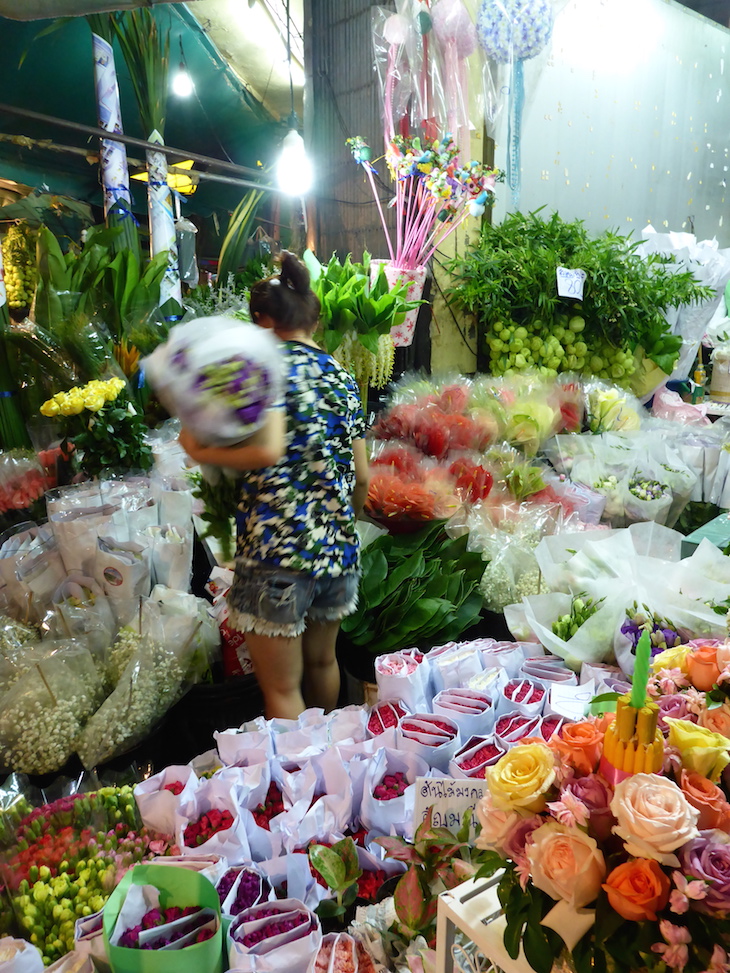 Compras no Mercado das Flores, Banguecoque © Viaje Comigo