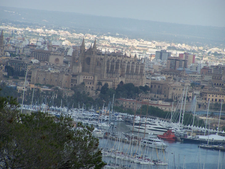 Vista do castelo de Palma de Maiorca