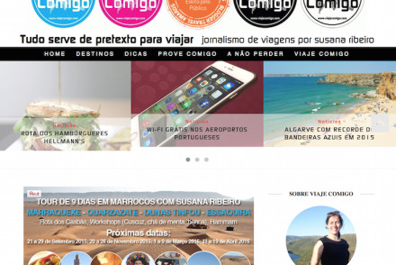 Novo site do Viaje Comigo - Jornalismo de Viagens de Susana Ribeiro