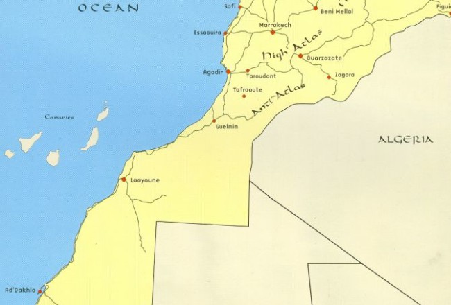 Mapa de Marrocos