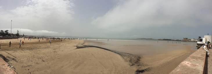 Panorâmica da Praia de Essaouira, Marrocos © Viaje Comigo