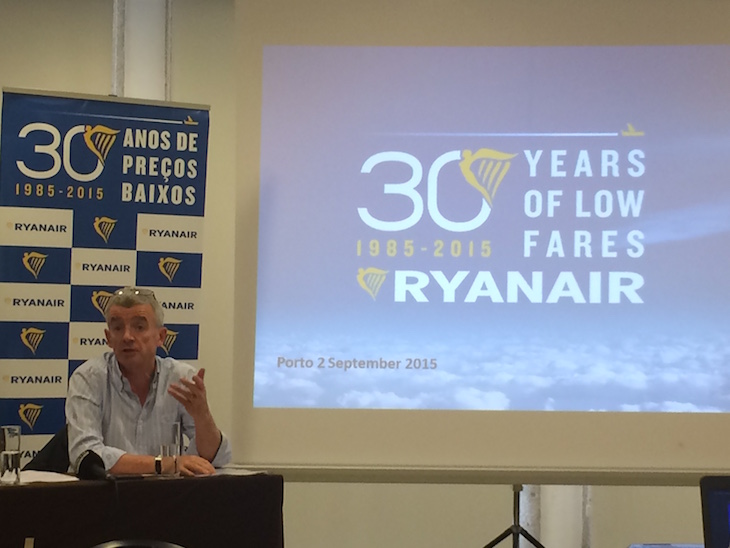 Michael O’Leary, CEO Ryanair, no Porto em Conferência de imprensa © Viaje Comigo