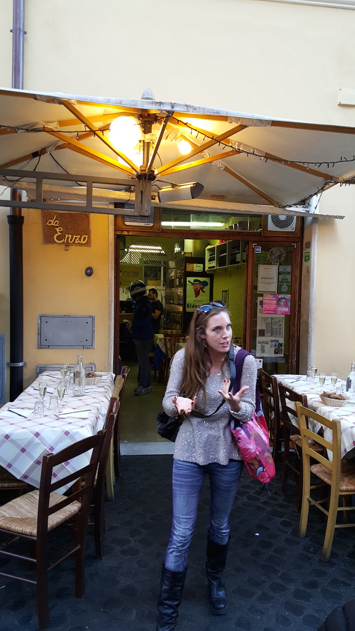 Anna, a guia do Trastevere Food Tour, Roma © Viaje Comigo
