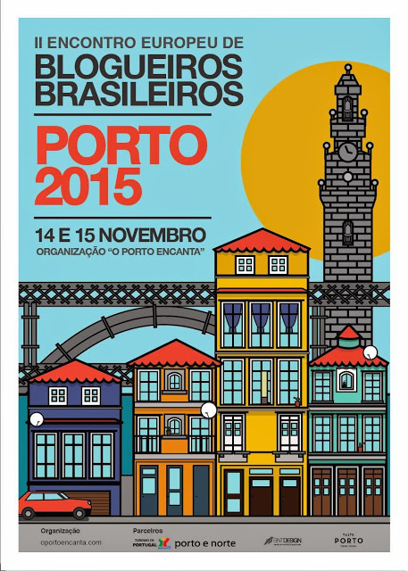 Cartaz do Encontro Europeu de Blogueiros Brasileiros Porto 2015