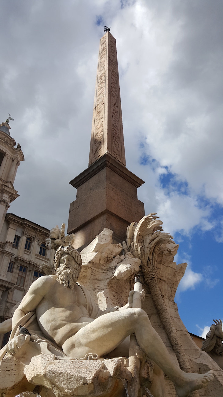 Pormenor da fonte da Piazza Navona, Roma ©Viaje Comigo