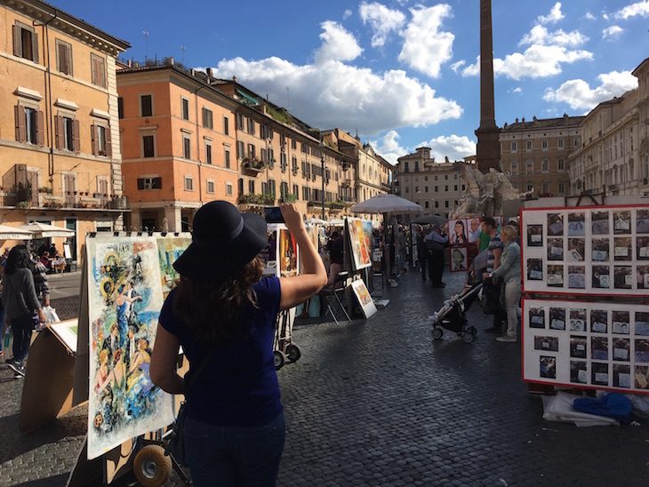 Na Piazza Navona, Roma © Viaje Comigo
