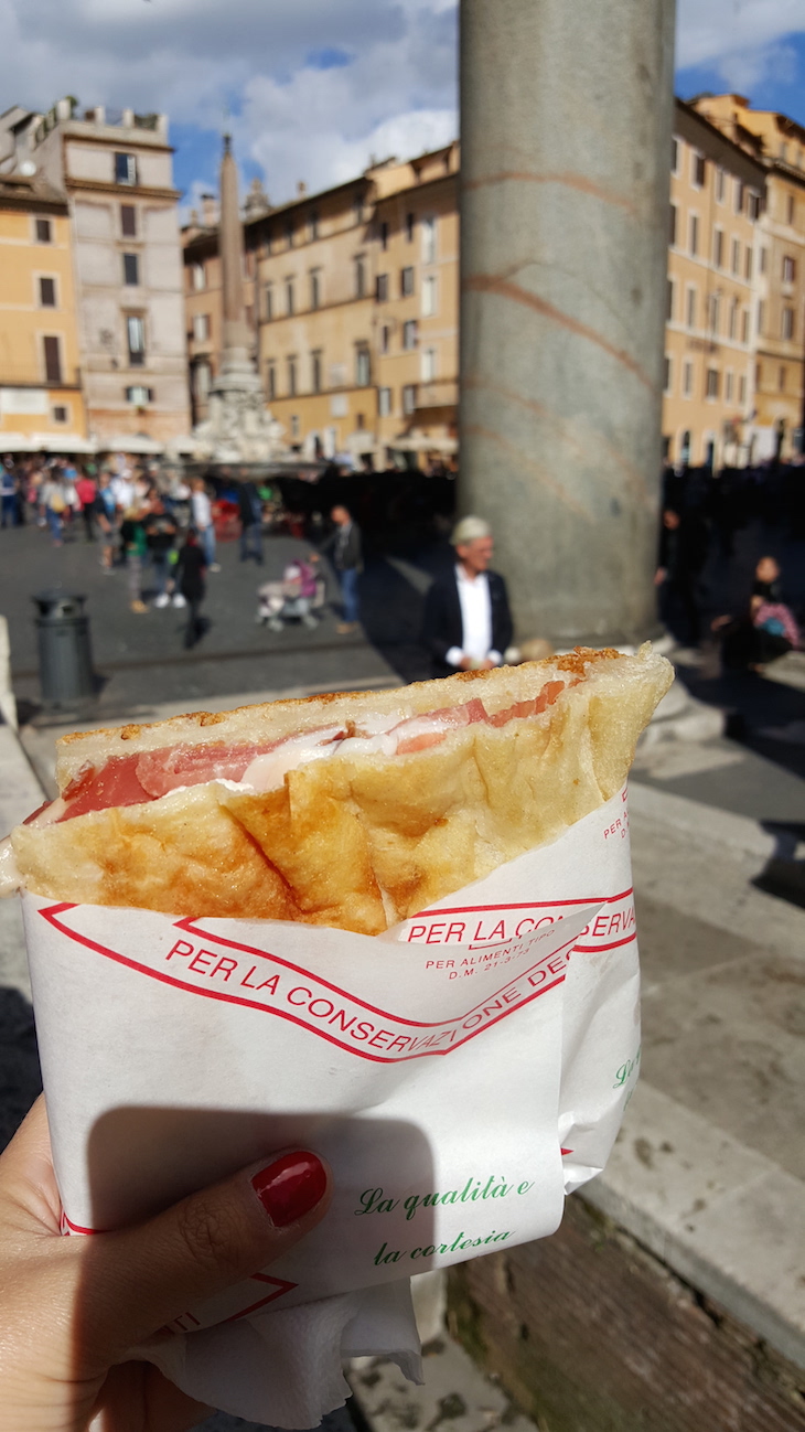 Sanduíche da Antica Salumeria, Roma © Viaje Comigo