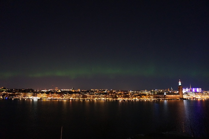 Estocolmo, aurora boreal - Direitos Reservados Andreas Thomée/mediabank.visitstockholm.com