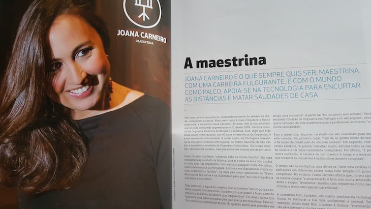 Joana Carneiro na revista Siemens © Viaje Comigo