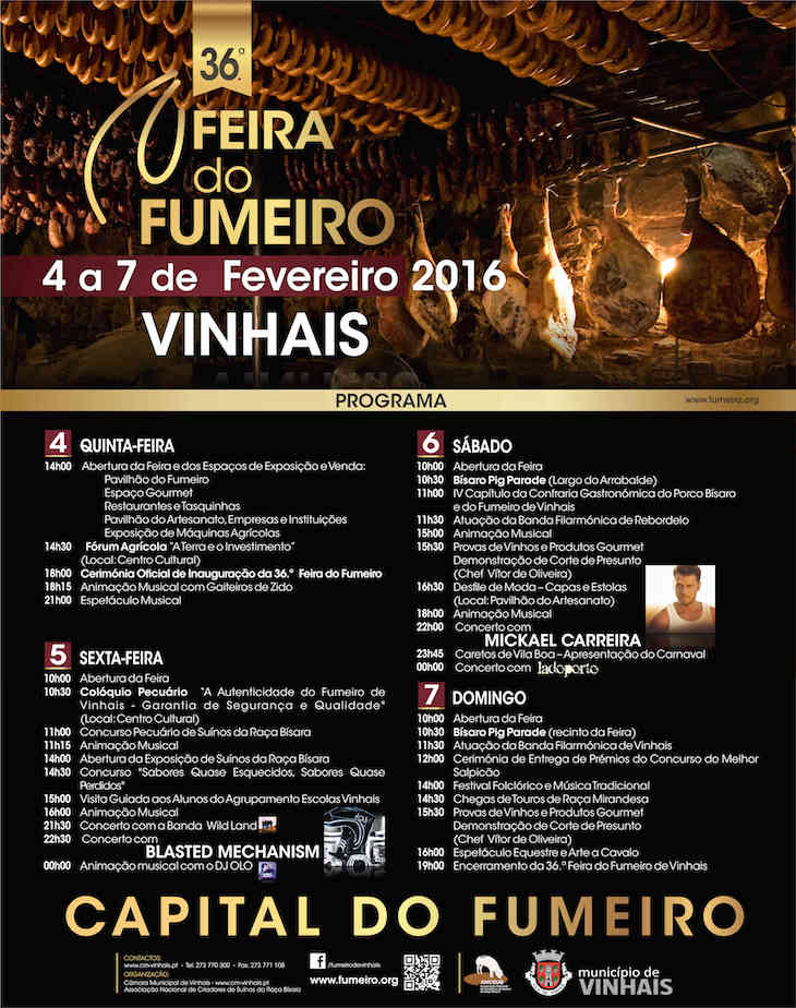 Programa 36ª Feira do Fumeiro de Vinhais 2016