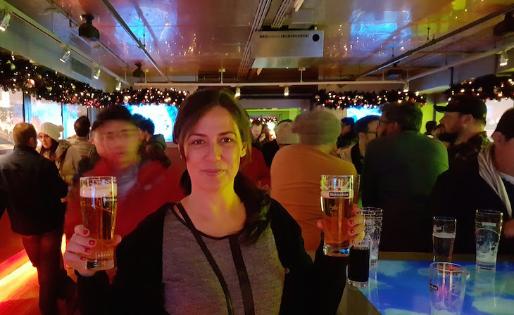 Susana na Heineken Experience em Amesterdão © Viaje Comigo