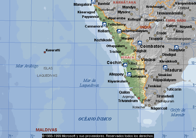 Mapa de Kerala