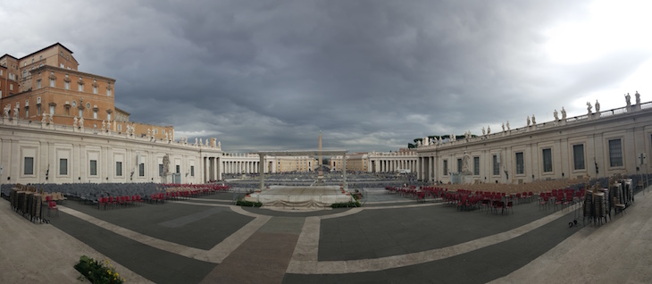 Panorâmica da Praça de São Pedro Vaticano © Viaje Comigo