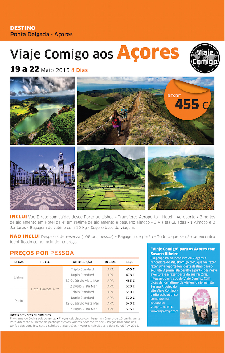 Viaje Comigo Açores Maio 2016