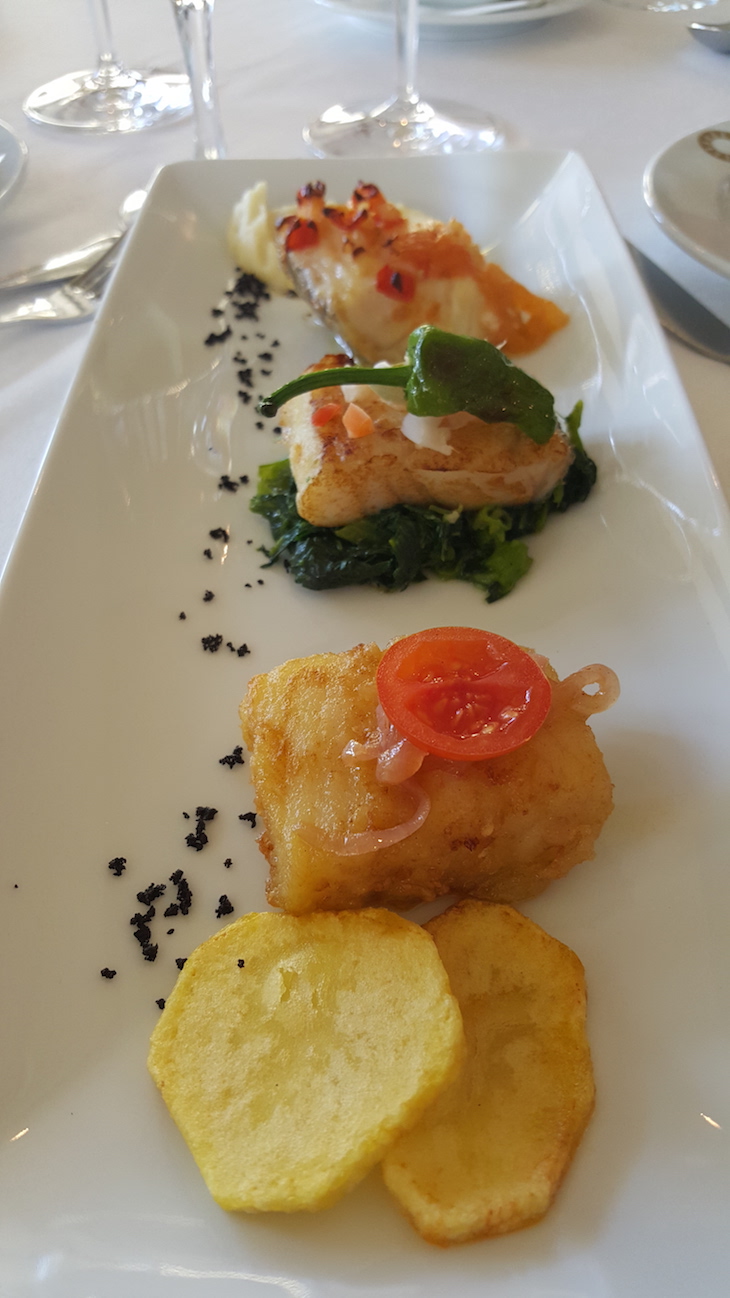 Trilogia de bacalhau: frito, grelhado e assado, no Hotel Solverde © Viaje Comigo