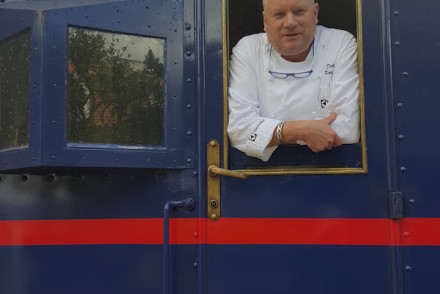 Chef Dieter Koschina do Vila Joya no comboio presidencial © Viaje Comigo
