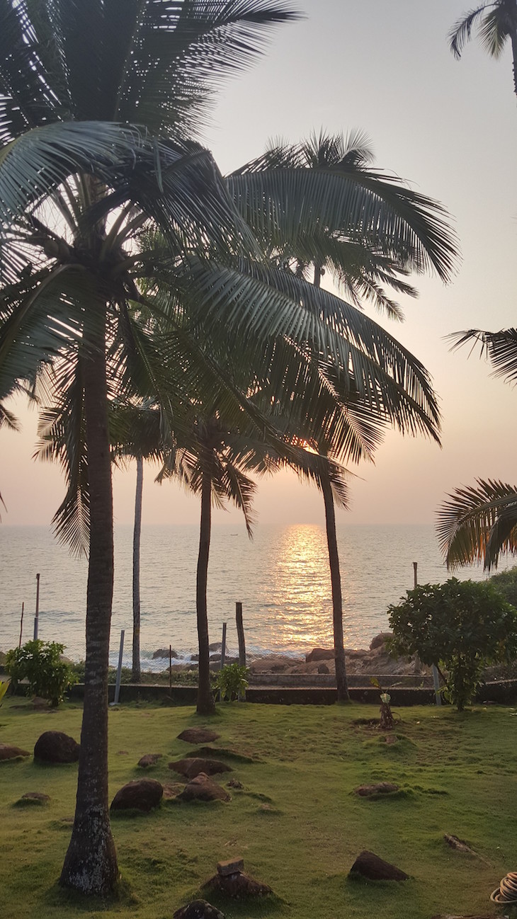 Pôr do sol no KTDC Samudra Kovalam © Viaje Comigo