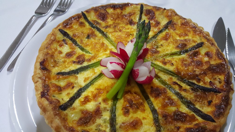 Quiche de espargos do Restaurante Hede, Felgueiras © Viaje Comigo