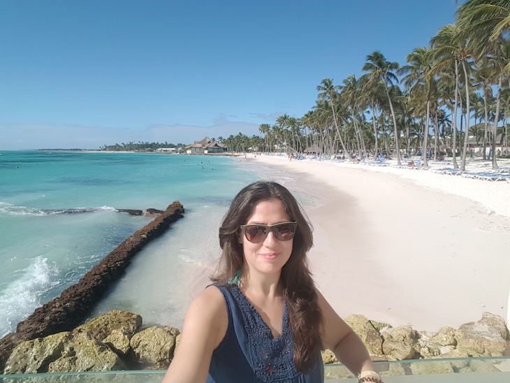 Imagem tirada com selfie stick - Susana Ribeiro em Club Med Punta Cana © Viaje Comigo