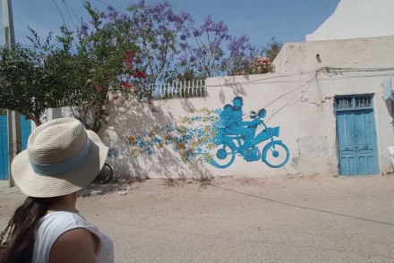 A ver obras de arte em Djerbahood, Erriadh, Djerba, Tunisia © Viaje Comigo