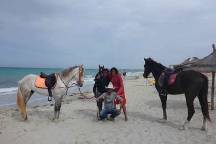 Cavalos na praia - Vincci Djerba Resort - Tunisia © Viaje Comigo