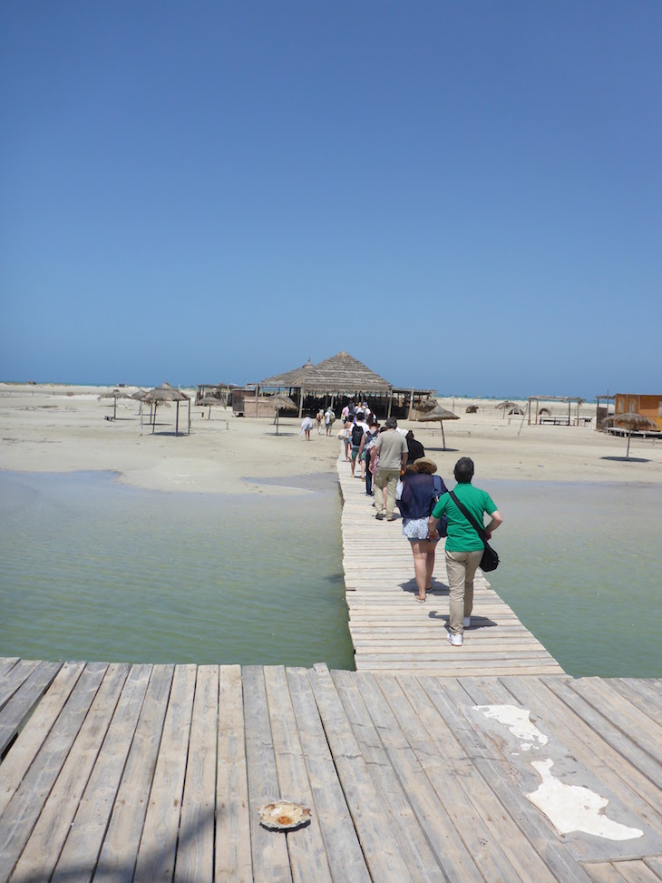 Chegada a Ras R'Mal - Ilha dos Flamingos, Djerba, Tunísia © Viaje Comigo