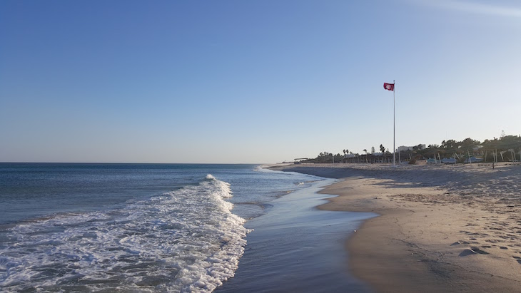 Fim de tarde na praia do Vincci Nozha Beach - Tunisia © Viaje Comigo