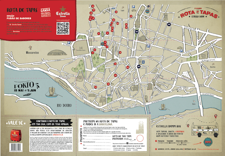 Mapa restaurantes Porto