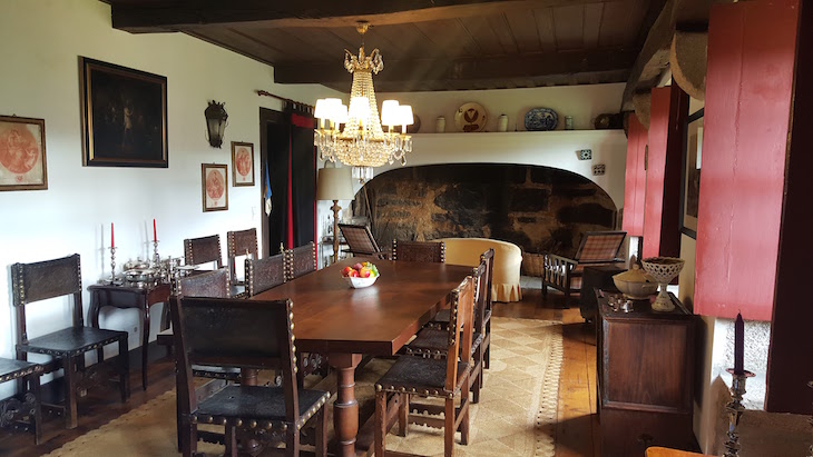 Sala de jantar no Paço de Pombeiro Felgueiras © Viaje Comigo