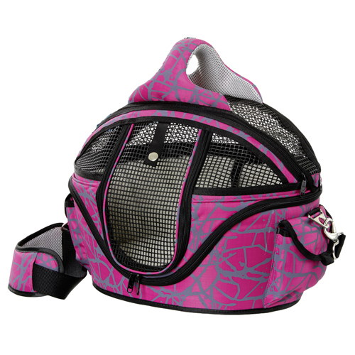 Bolsa de transporte cama Shopper Deluxe para mascotes Cor Rosa © DR